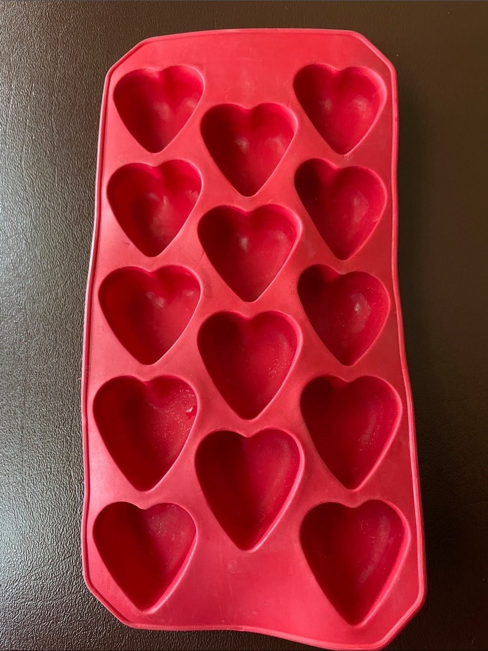 Silicone Hearts Valentine Candy Molds 14 Cavities Red